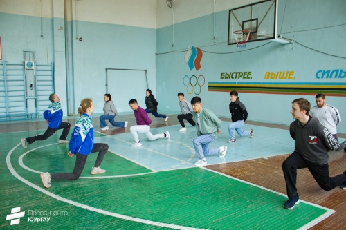 Зарядка с чемпионом в Южно-Уральском ГАУ 